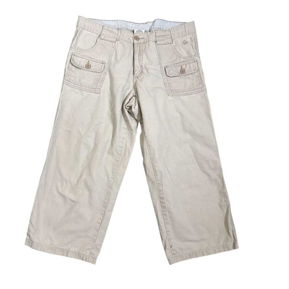 Magellan Sportswear Cargo Crop Pants Khaki Beige Women’s Sz 14